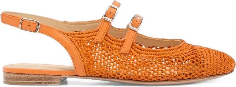 Carel Paris Balma raffia slingback pumps Oranje