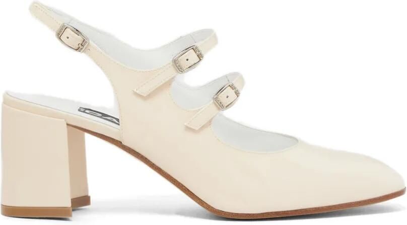 Carel Paris Banana lakleren slingback pumps Wit
