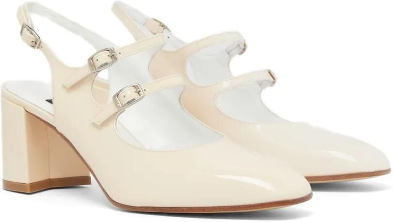 Carel Paris Banana lakleren slingback pumps Wit - Foto 5