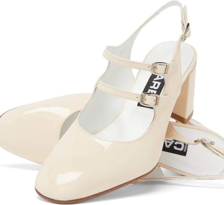 Carel Paris Banana lakleren slingback pumps Wit - Foto 2