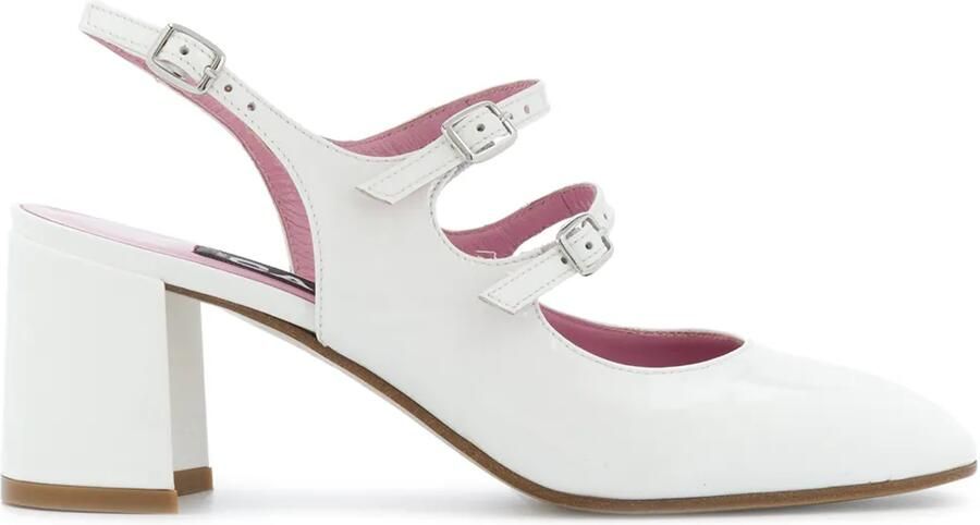 Carel Paris Banana pumps met bandjes Wit