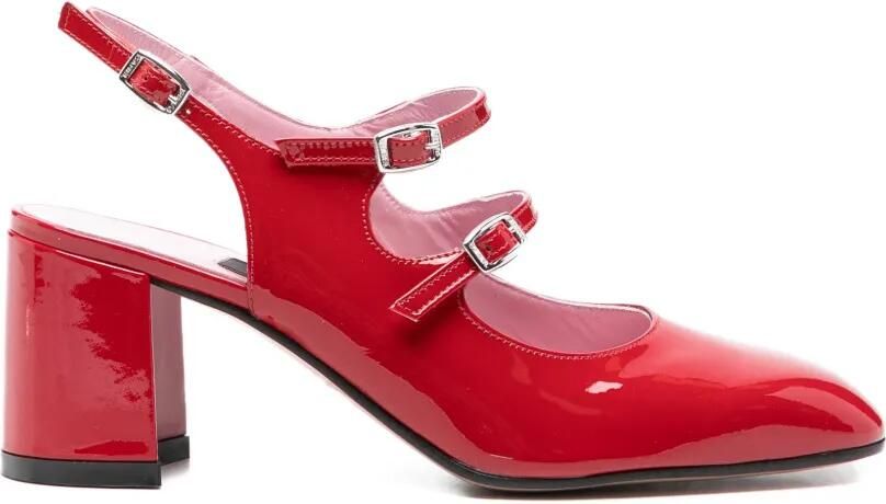 Carel Paris Banana pumps met gesp Rood