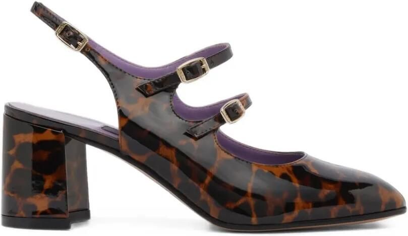 Carel Paris Banana slingback pumps met luipaard-print Bruin
