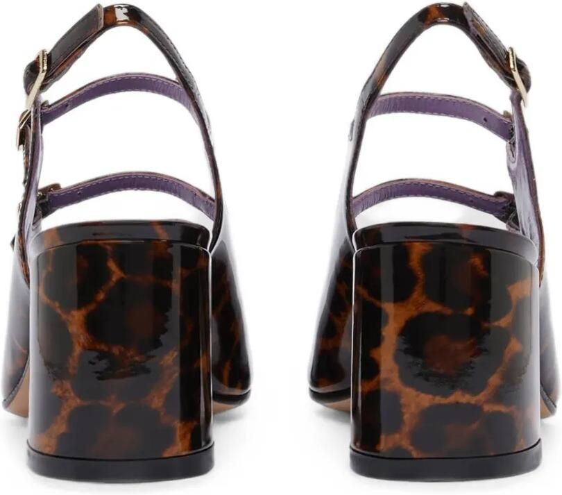 Carel Paris Banana slingback pumps met luipaard-print Bruin - Foto 4
