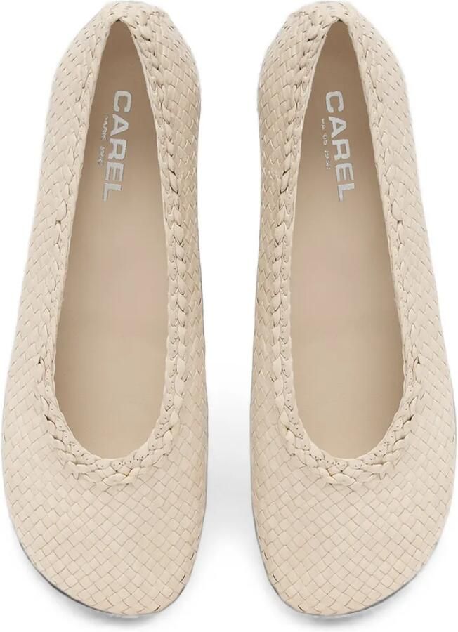 Carel Paris Cassis geweven leren ballerina's Beige - Foto 3