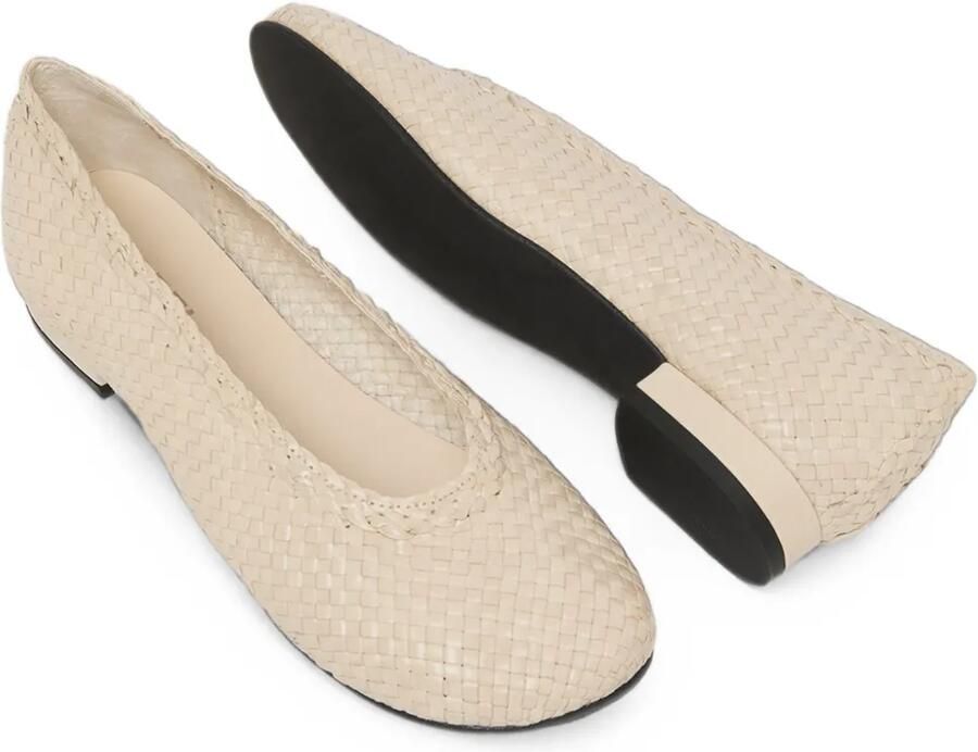 Carel Paris Cassis geweven leren ballerina's Beige - Foto 2