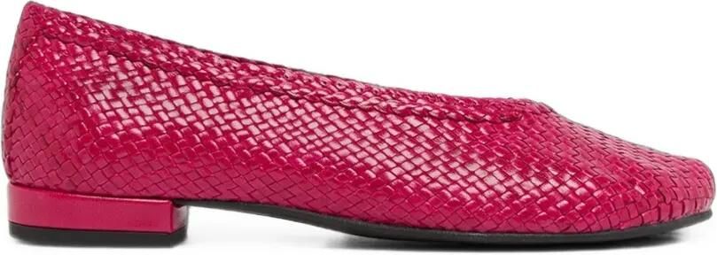 Carel Paris Cassis geweven leren ballerina's Roze