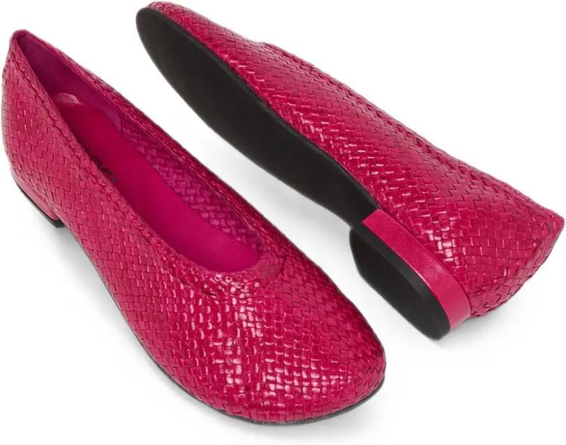 Carel Paris Cassis geweven leren ballerina's Roze - Foto 4
