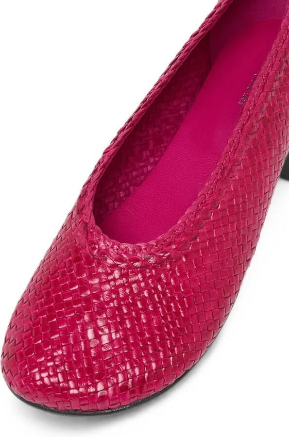 Carel Paris Cassis geweven leren ballerina's Roze - Foto 3