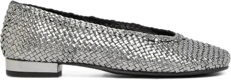 Carel Paris Cassis geweven leren ballerina's Zilver