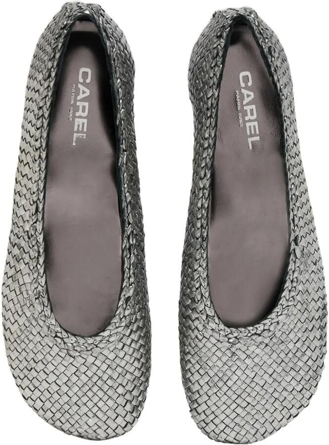Carel Paris Cassis geweven leren ballerina's Zilver - Foto 2