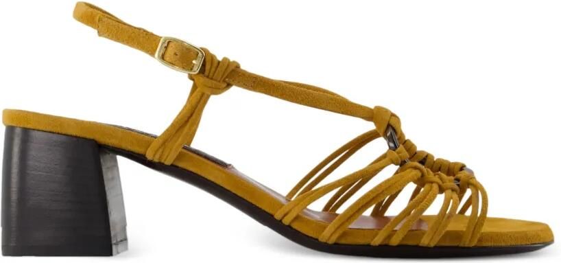 Carel Paris Copacabana sandalen met open neus Geel
