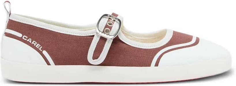 Carel Paris Costa sneakers met gespbandje Bruin