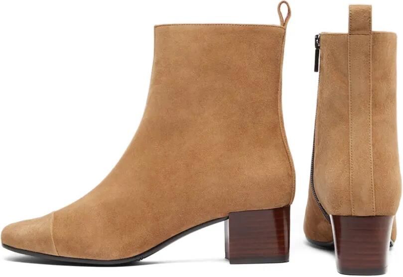 Carel Paris Estime enkellaarzen met vierkante neus Beige - Foto 5