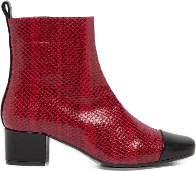 Carel Paris Estime python-effect ankle boots Rood