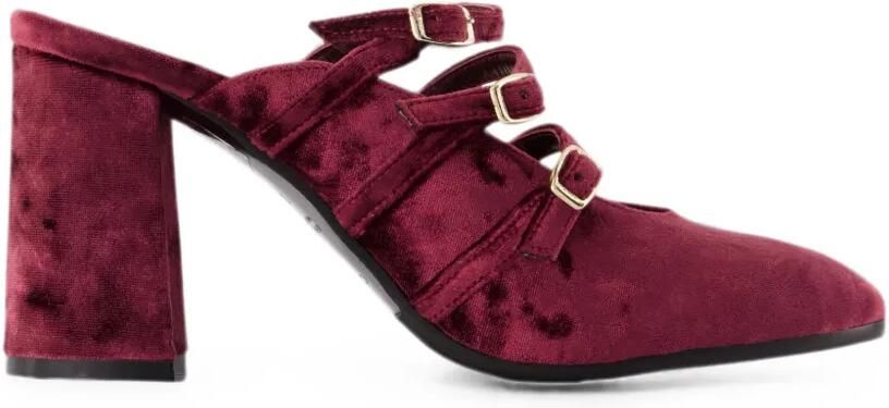 Carel Paris Fatale fluwelen pumps met gespsluiting Rood