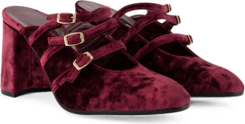 Carel Paris Fatale fluwelen pumps met gespsluiting Rood - Foto 2