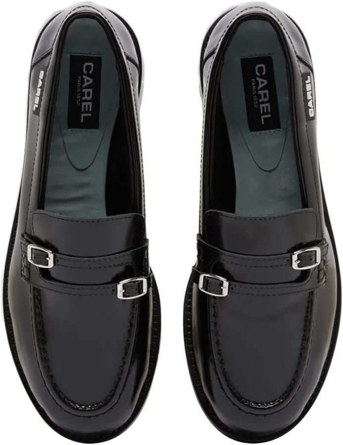 Carel Paris Gina leren loafers met gespbandje Zwart - Foto 2