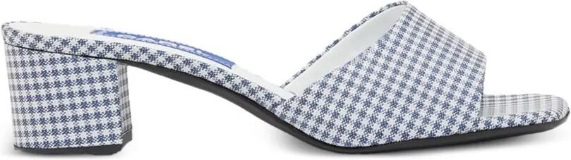 Carel Paris Gina muiltjes met gingham-print Blauw