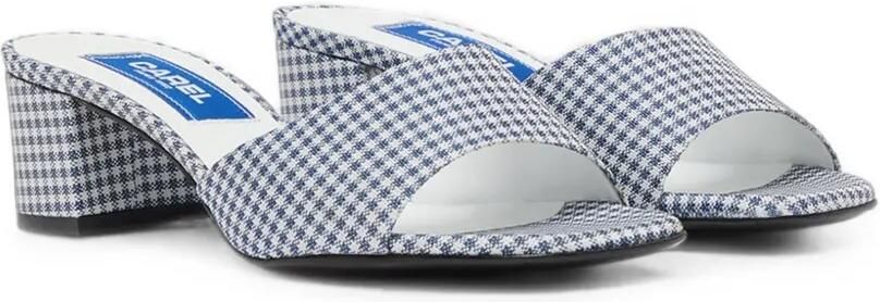 Carel Paris Gina muiltjes met gingham-print Blauw - Foto 5