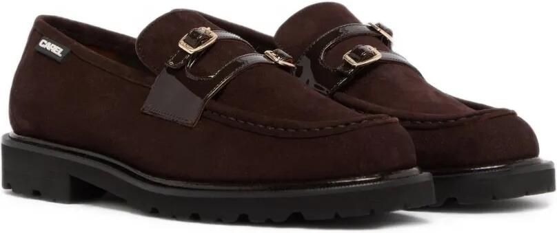 Carel Paris Giovanna suède loafers met gespdetail Bruin - Foto 5