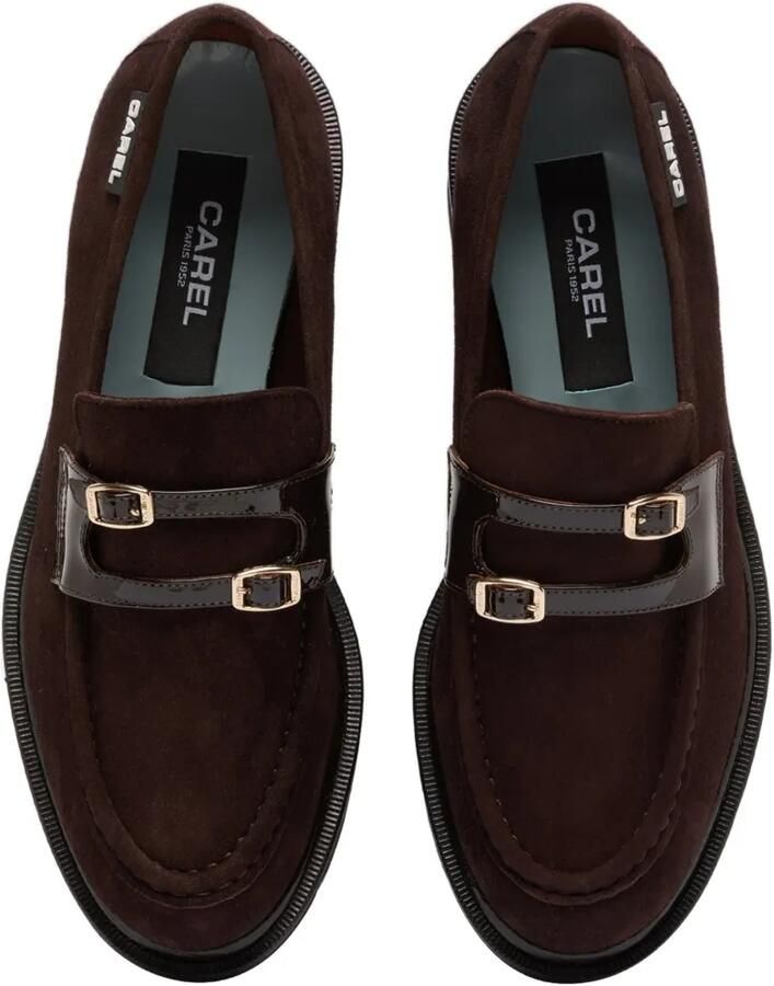 Carel Paris Giovanna suède loafers met gespdetail Bruin - Foto 2