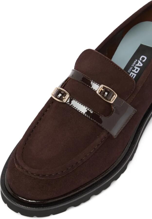 Carel Paris Giovanna suède loafers met gespdetail Bruin - Foto 4