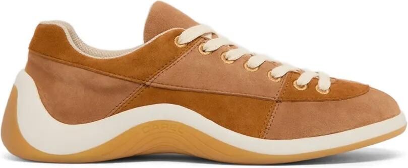 Carel Paris Jane sneakers met suède vlakken Bruin