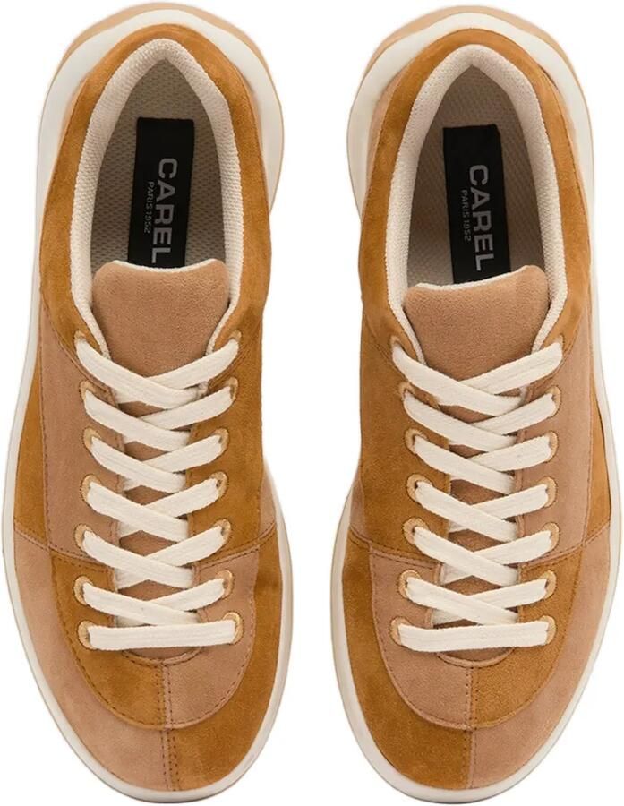 Carel Paris Jane sneakers met suède vlakken Bruin - Foto 2