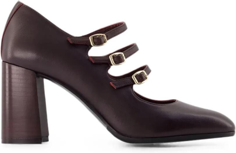 Carel Paris Keel Flex pumps met drie bandjes Bruin