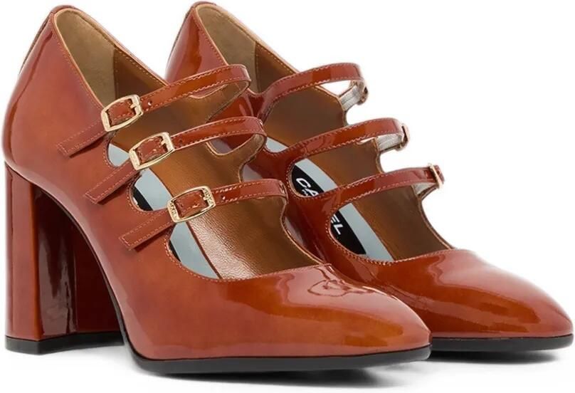 Carel Paris Keel lakleren pumps Bruin