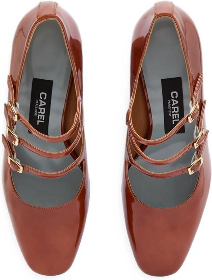Carel Paris Keel lakleren pumps Bruin - Foto 3
