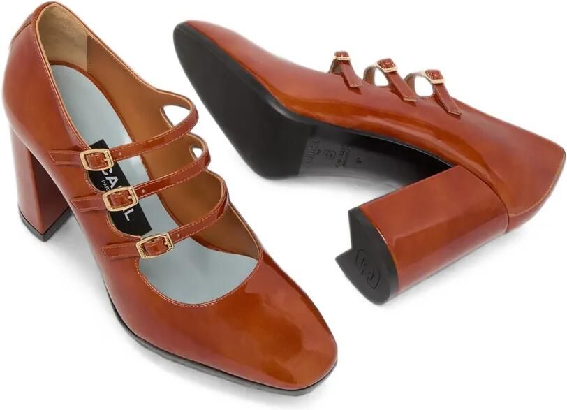 Carel Paris Keel lakleren pumps Bruin - Foto 4