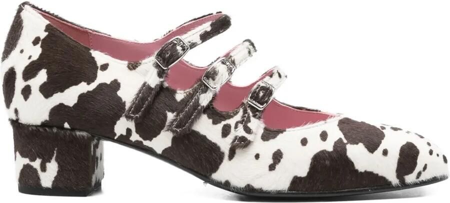 Carel Paris Kina 40mm pumps met drievoudig bandje Wit