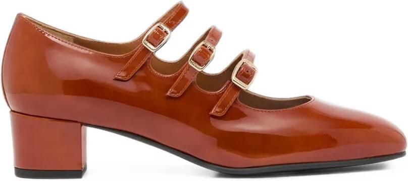 Carel Paris Kina lakleren pumps Bruin