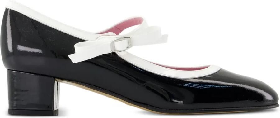 Carel Paris Kina lakleren pumps met strik Zwart