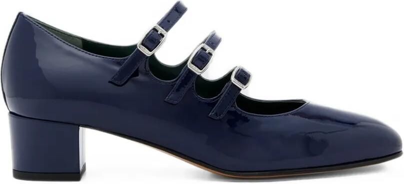 Carel Paris Kina pumps met drie bandjes Blauw