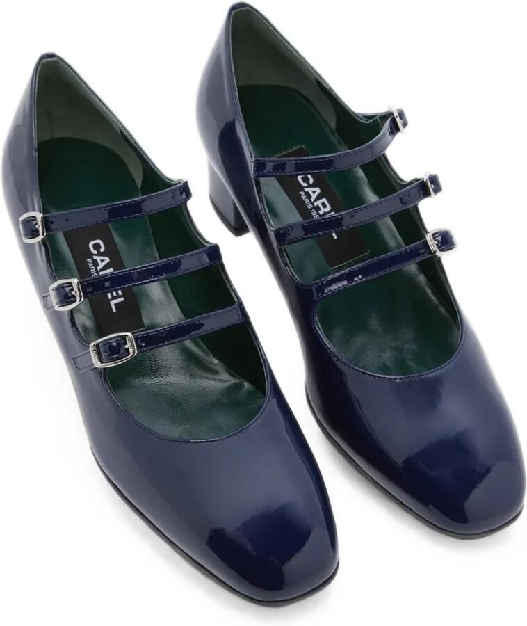 Carel Paris Kina pumps met drie bandjes Blauw - Foto 3