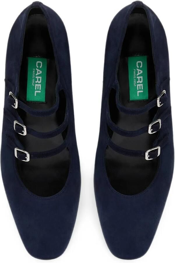 Carel Paris Kina pumps met drie bandjes Blauw - Foto 3