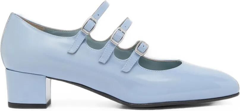 Carel Paris Kina pumps met drie bandjes Blauw