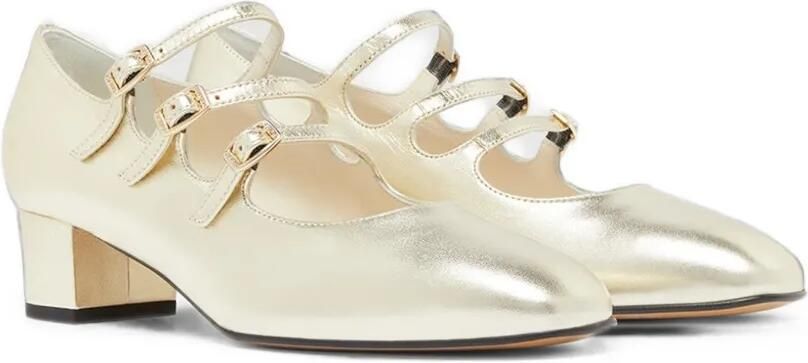 Carel Paris Kina pumps met drie bandjes Goud - Foto 5