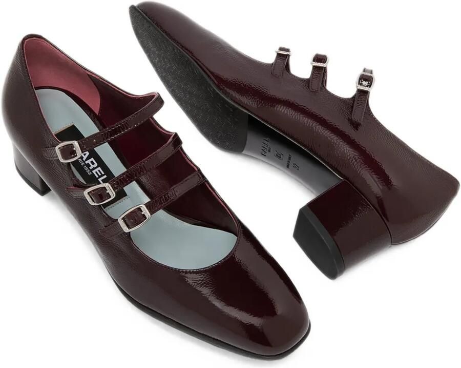 Carel Paris Kina pumps met drie bandjes Paars - Foto 3