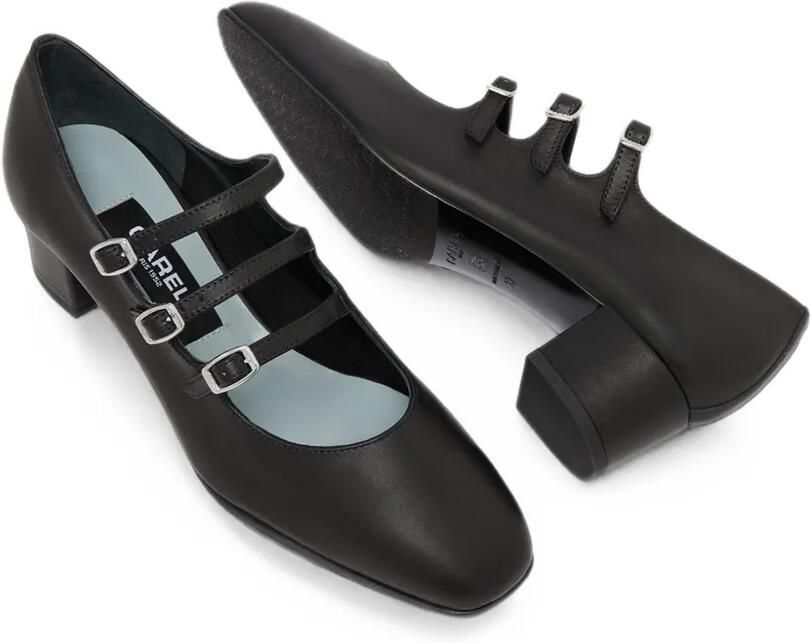 Carel Paris Kina pumps met drie bandjes Zwart - Foto 4