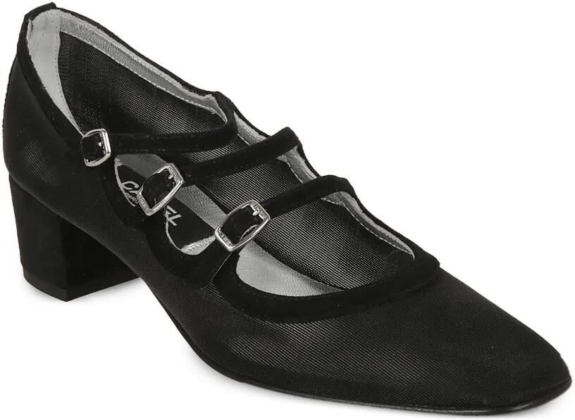Carel Paris Kina pumps met drievoudig bandje en hak Zwart - Foto 2