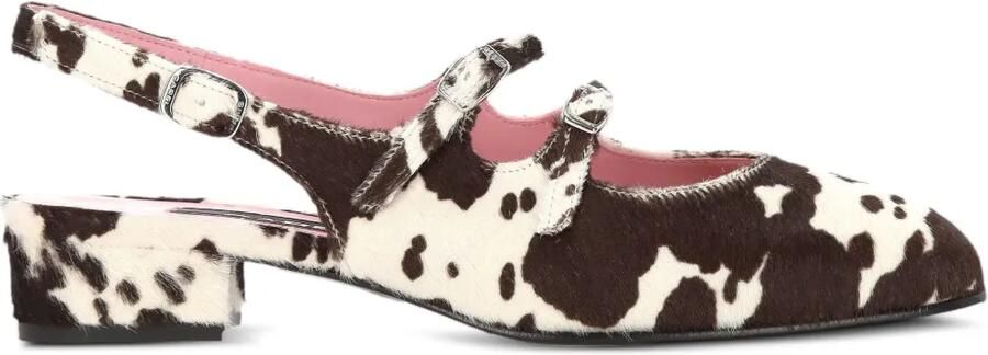 Carel Paris Leren pumps met gesp Bruin
