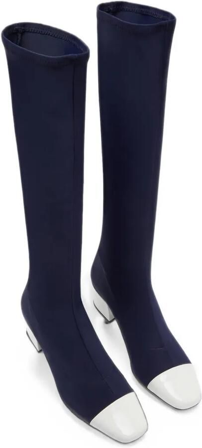 Carel Paris Malaga knielaarzen van stretch-stof Blauw - Foto 5