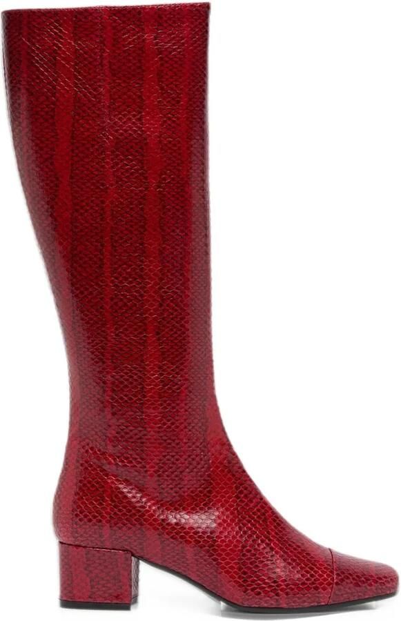 Carel Paris Malaga snakeskin-effect boots Rood