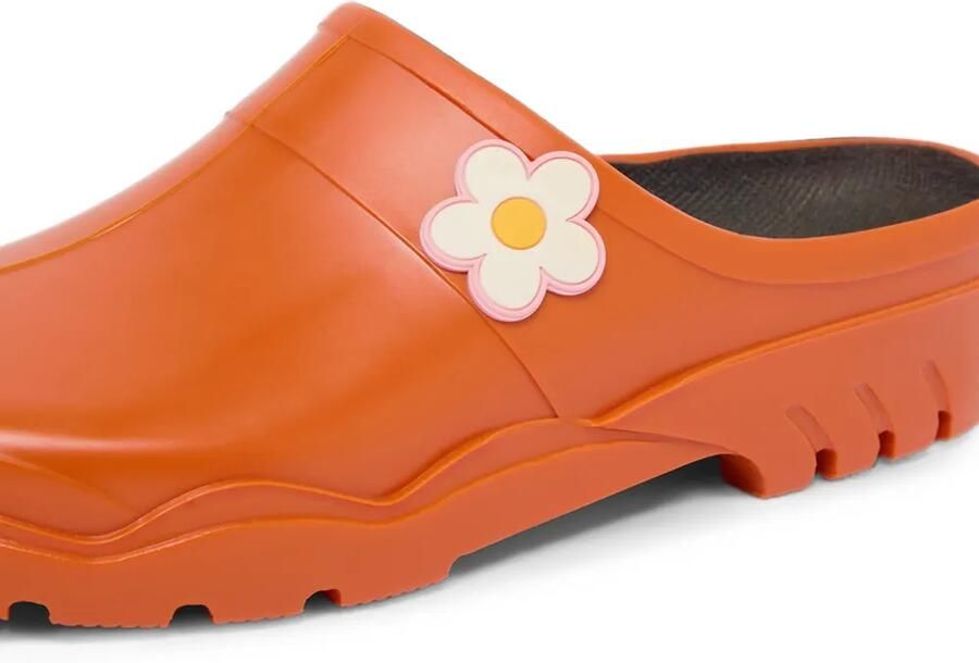 Carel Paris Nectar muiltjes met bloemenpatch Oranje - Foto 4