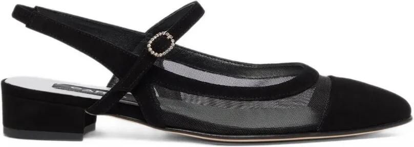 Carel Paris Oceanight mesh-panel slingback heeled pumps Zwart