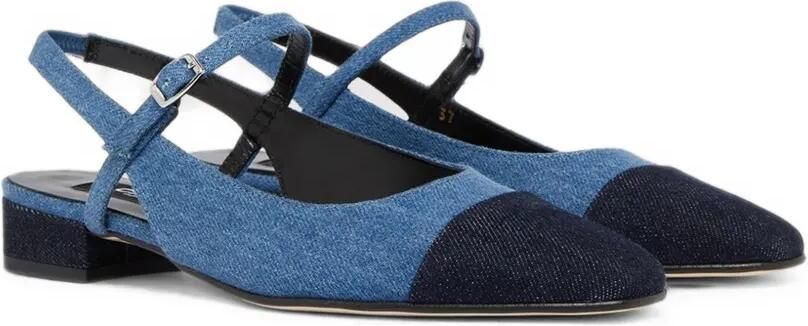Carel Paris Oceano denim slingback pumps Blauw - Foto 5